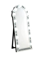 Noralie Mirrored & Faux Diamonds Accent Floor Mirror Model 97983 By ACME Furniture